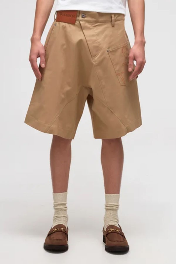 Asymmetric Chino Shorts